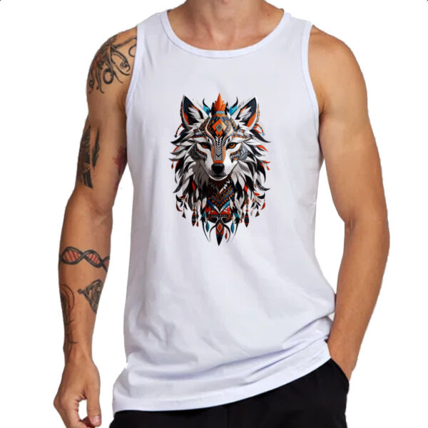 Camiseta Regata Espirito lobo tribal - Imagem 3