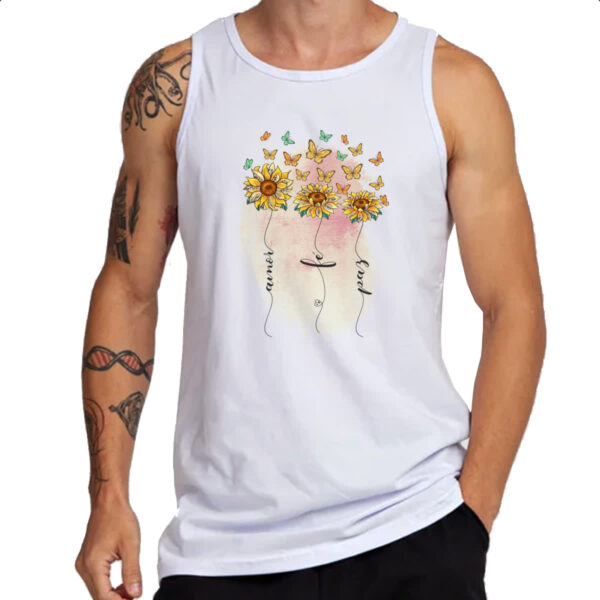 Camiseta Regata Amor fe e paz - Imagem 3