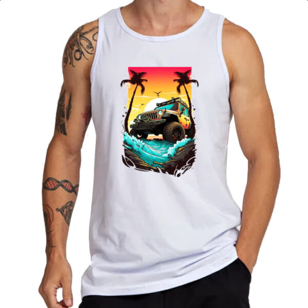 Camiseta Regata Jeep off road sunset art - Imagem 3