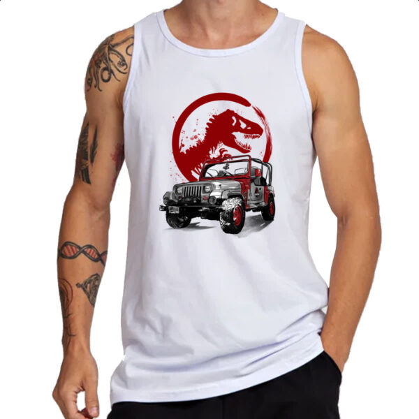 Camiseta Regata JeepWrangler Jurassic Park - Imagem 3