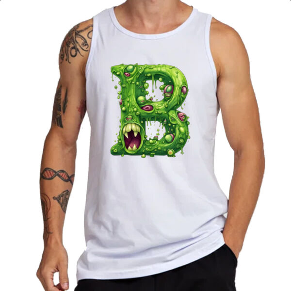 Camiseta Regata Zumbi Alfabeto Letra B - Imagem 3