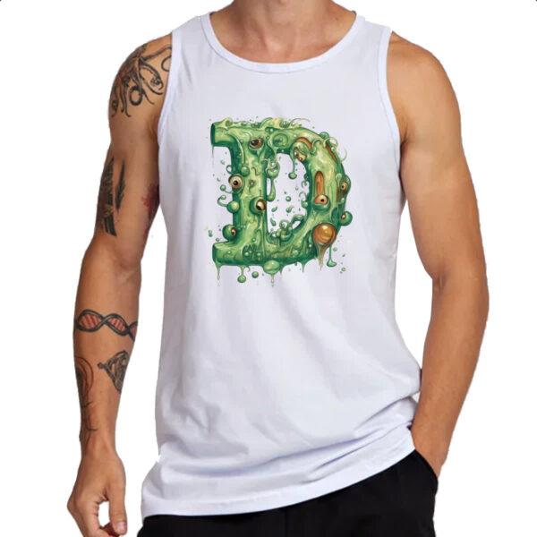 Camiseta Regata Zumbi Alfabeto Letra D - Imagem 3
