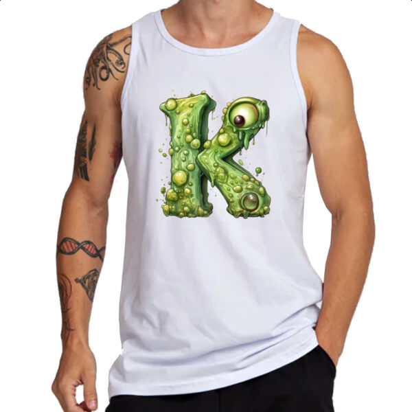 Camiseta Regata Zumbi Alfabeto Letra K - Imagem 3