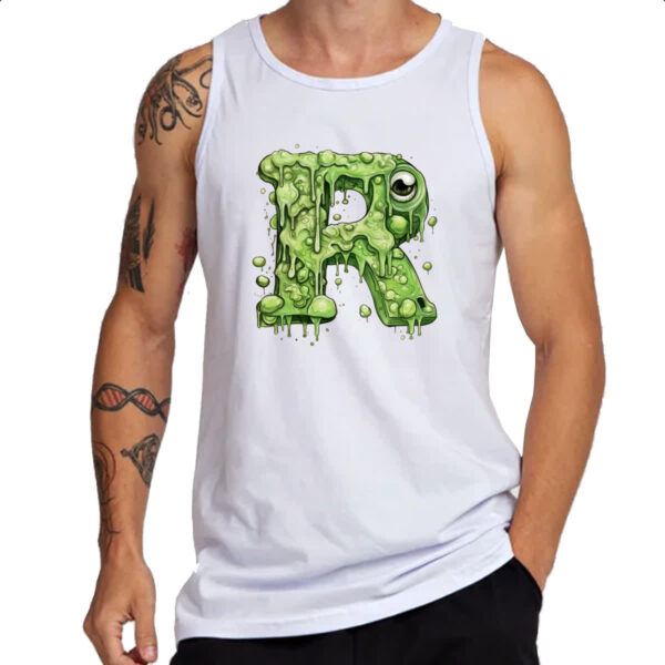 Camiseta Regata Zumbi Alfabeto Letra R - Imagem 3