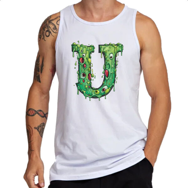 Camiseta Regata Zumbi Alfabeto Letra U - Imagem 3