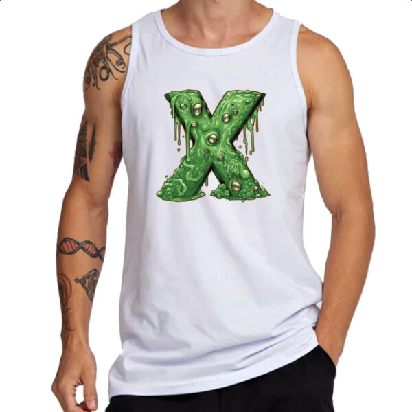 Camiseta Regata Zumbi Alfabeto Letra X - Imagem 3