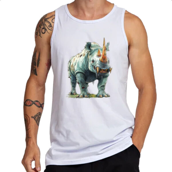 Camiseta Regata Zumbi Rinoceronte - Imagem 3