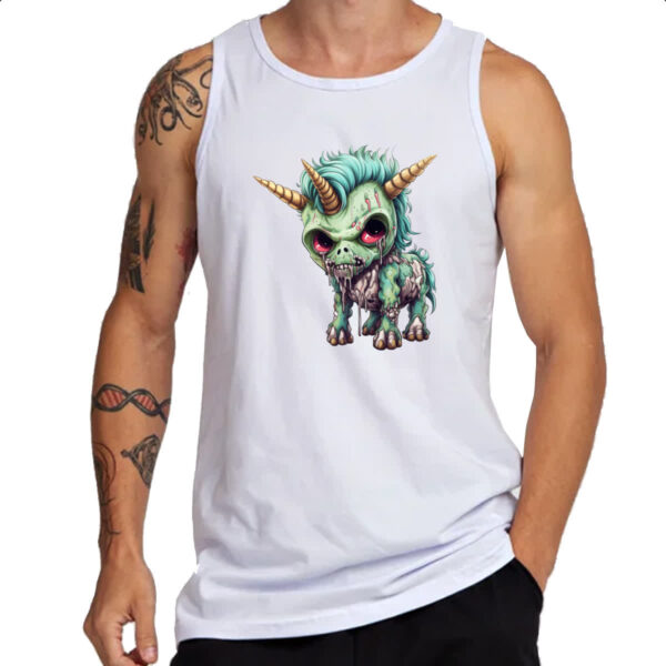 Camiseta Regata Zumbi Unicornio - Imagem 3