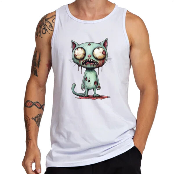 Camiseta Regata Zumbi gato - Imagem 3