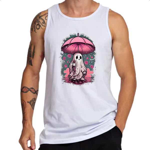 Camiseta Regata Fantasma chuva de rosas - Imagem 3
