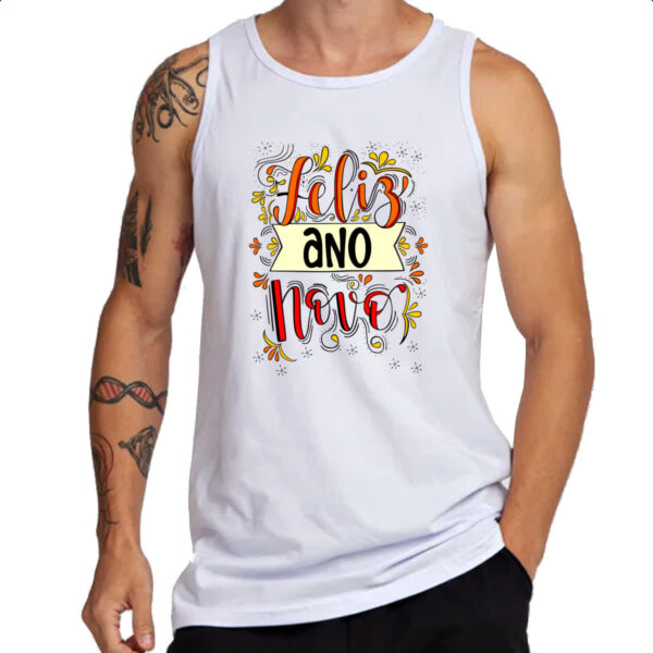 Camiseta Regata Feliz ano novo - Imagem 3