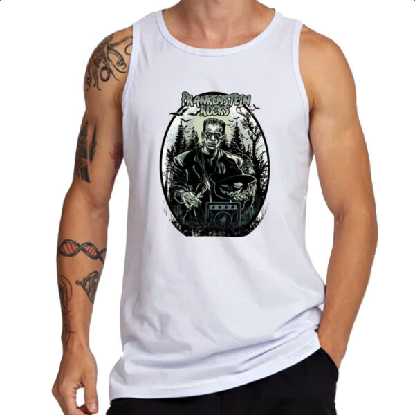 Camiseta Regata Frankenstein Rocks - Imagem 3