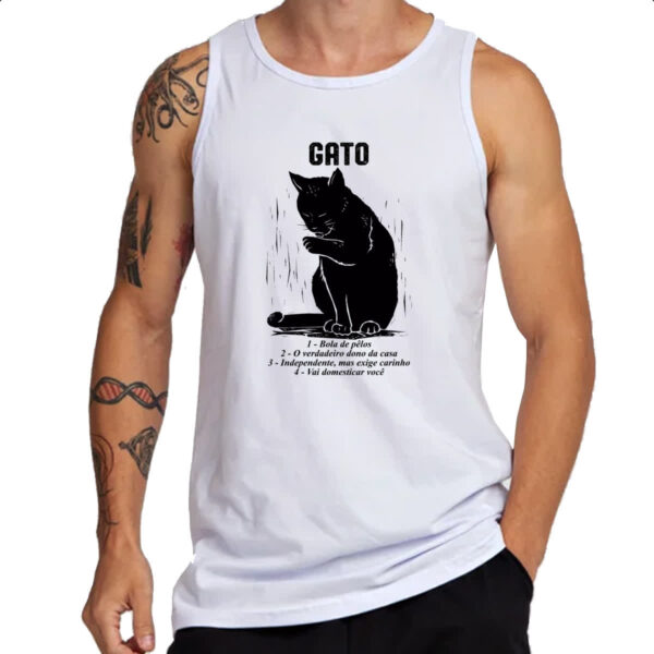 Camiseta Regata Gato explicacao - Imagem 3