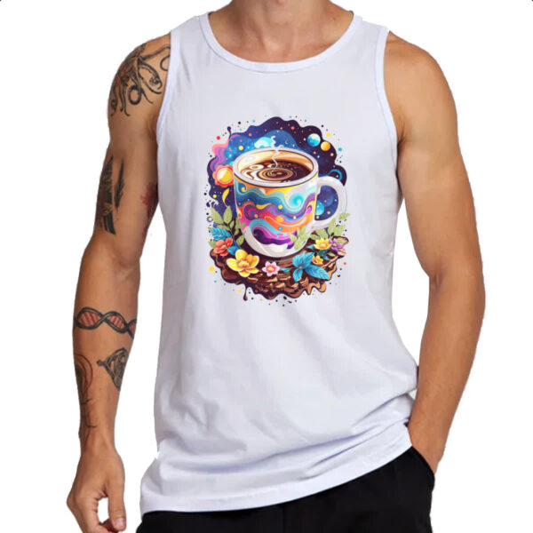 Camiseta Regata Xicara de cafe na galaxia - Imagem 3