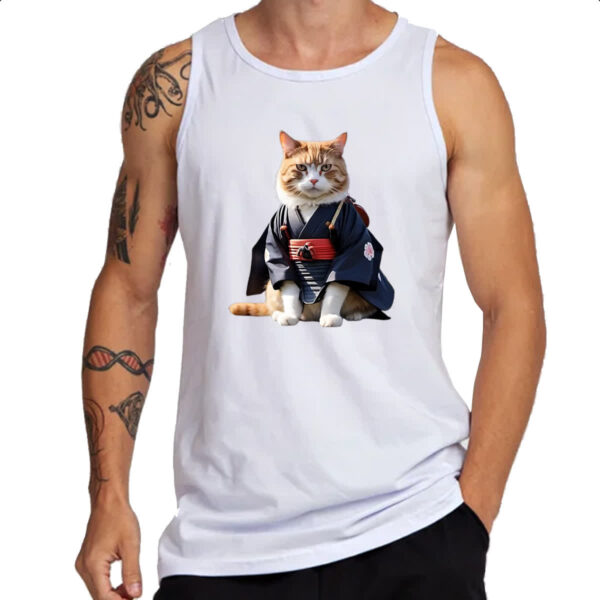 Camiseta Regata Gato samurai - Imagem 3