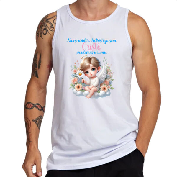 Camiseta Regata Anjo escuridao da tristeza - Imagem 3
