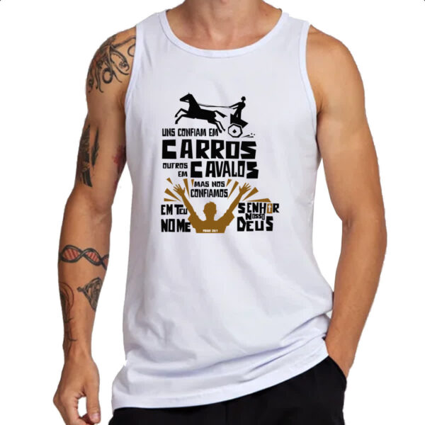 Camiseta Regata Gospel Salmos 20.7 - Imagem 3