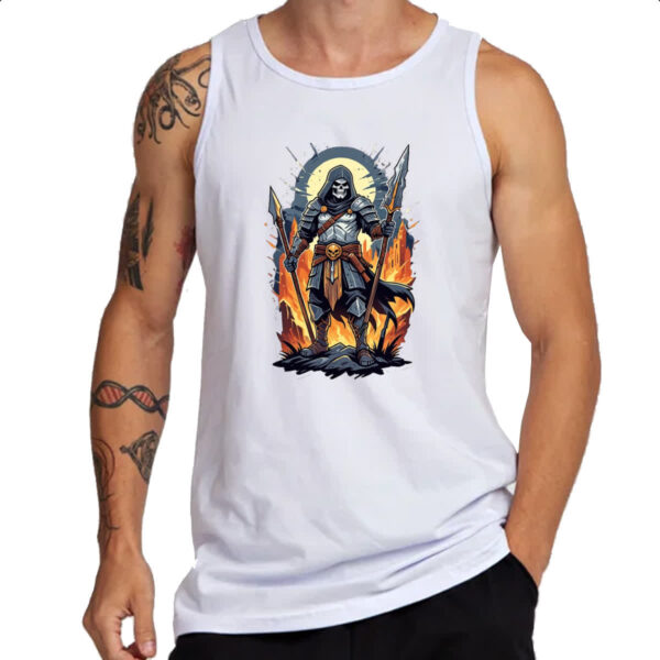 Camiseta Regata Guerreiro Skull Medieval - Imagem 3