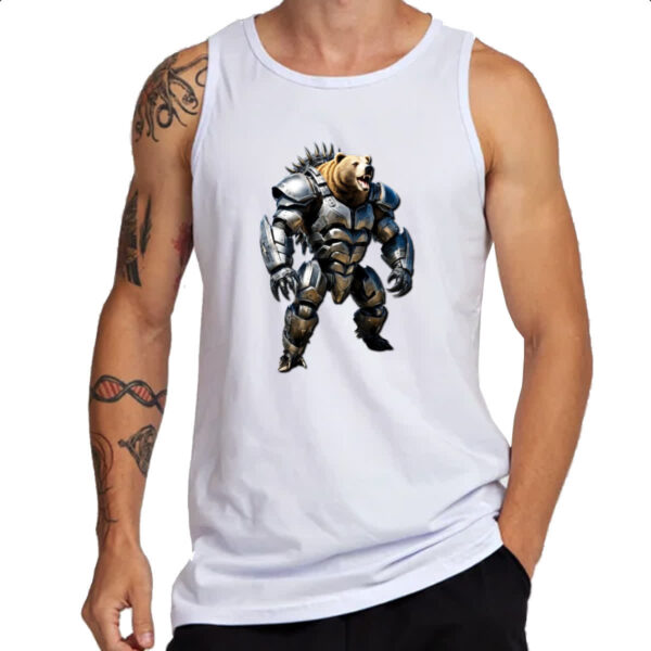 Camiseta Regata Guerreiro Urso Cyborg - Imagem 3