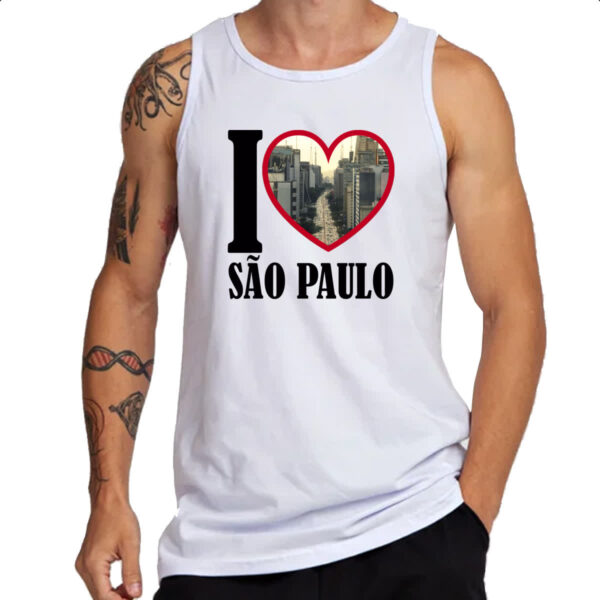 Camiseta Regata I love sao paulo - Imagem 3