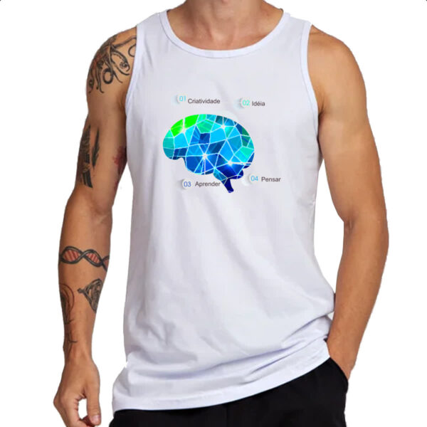 Camiseta Regata Infograficos do cerebro - Imagem 3