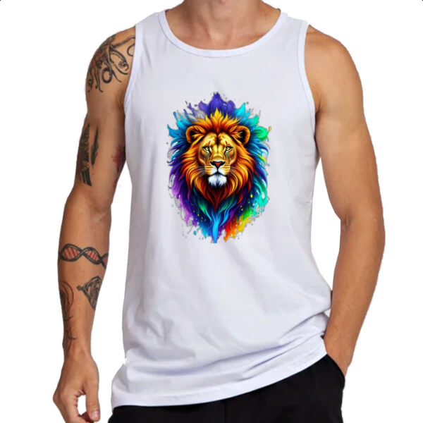 Camiseta Regata Leao de Juda Watercorlor Splash - Imagem 3