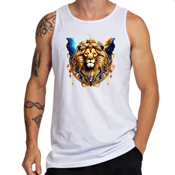 Camiseta Regata Leao de juda coroado no universo - Imagem 3