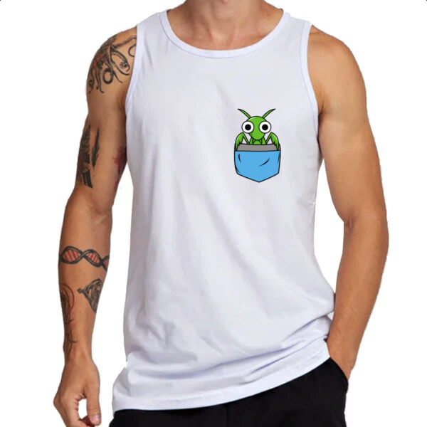 Camiseta Regata Louva Deus no bolso - Imagem 3