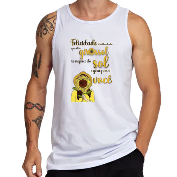 Camiseta Regata Mulher girassol esquece o sol - Imagem 3