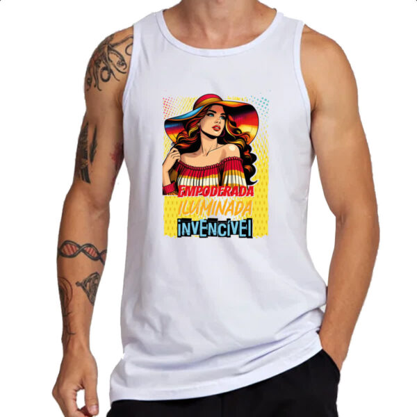 Camiseta Regata Mulher invencivel - Imagem 3