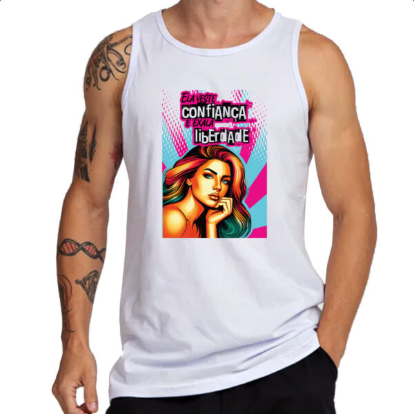 Camiseta Regata Mulher veste confianca - Imagem 3