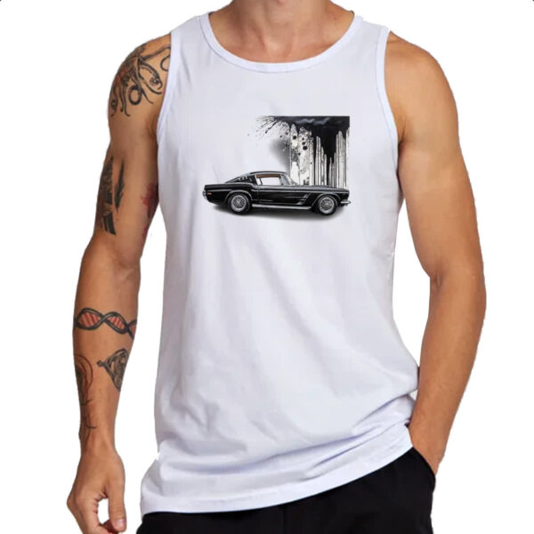 Camiseta Regata Muscle Car Grafite Art - Imagem 3