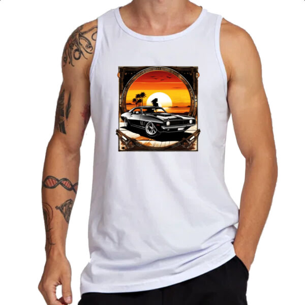 Camiseta Regata Muscle Car Sunset Art - Imagem 3
