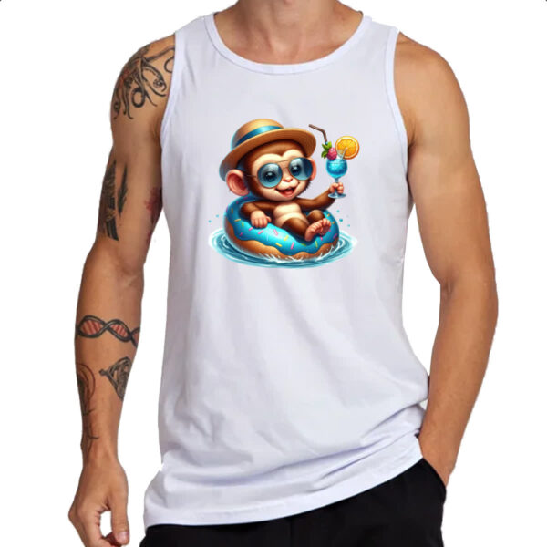 Camiseta Regata Macaco na boia - Imagem 3