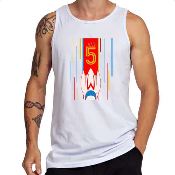 Camiseta Regata Mach 5 banner e listras - Imagem 3