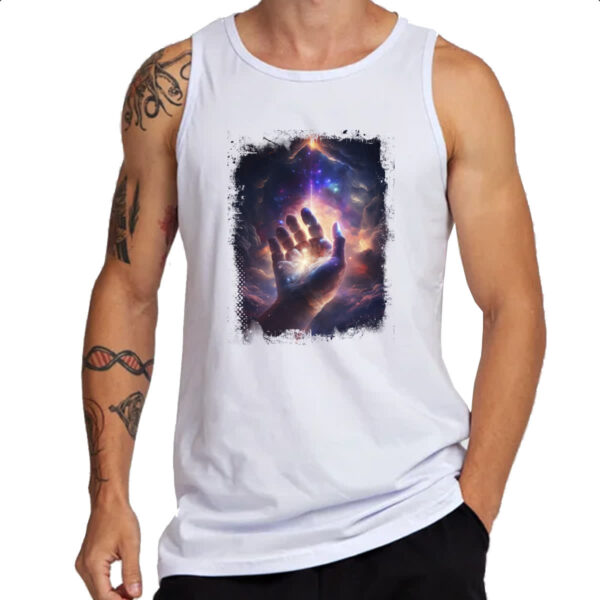 Camiseta Regata Mao de Deus criando o universo - Imagem 3