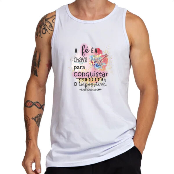 Camiseta Regata A fe e a chave - Imagem 3