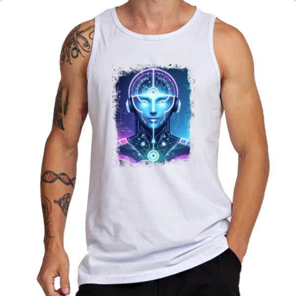Camiseta Regata Mulher Cerebro IA - Imagem 3