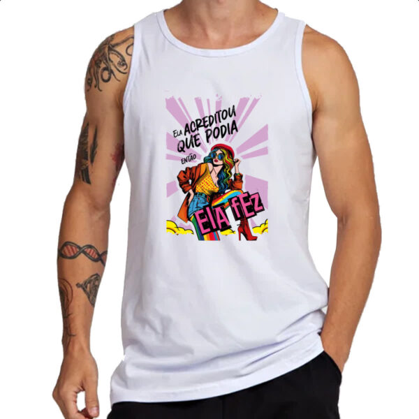 Camiseta Regata Mulher acreditou - Imagem 3