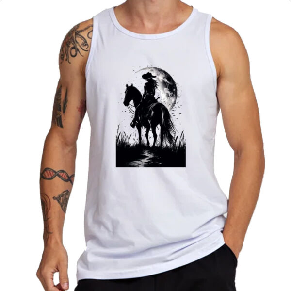 Camiseta Regata Mulher cowgirl sunset PB - Imagem 3