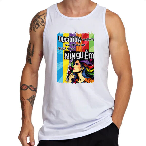 Camiseta Regata Mulher decidida - Imagem 3