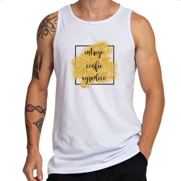 Camiseta Regata Ano novo entrego confio agradeco - Imagem 3
