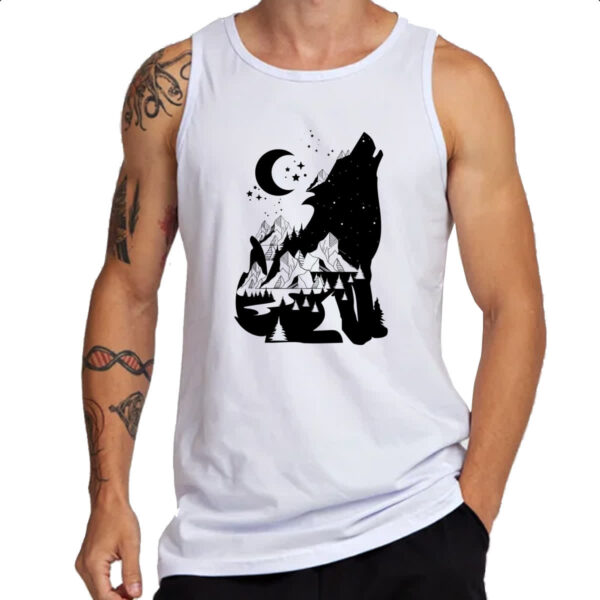 Camiseta Regata Night Wolf - Imagem 3