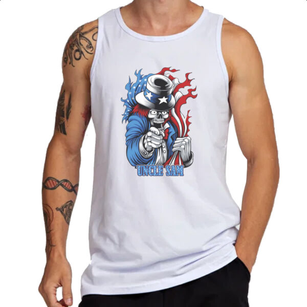 Camiseta Regata Uncle Sam Skull - Imagem 3