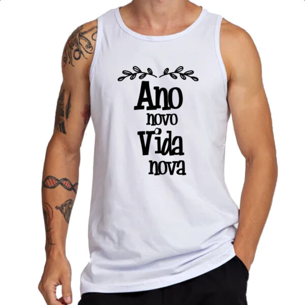 Camiseta Regata Ano novo vida nova - Imagem 3