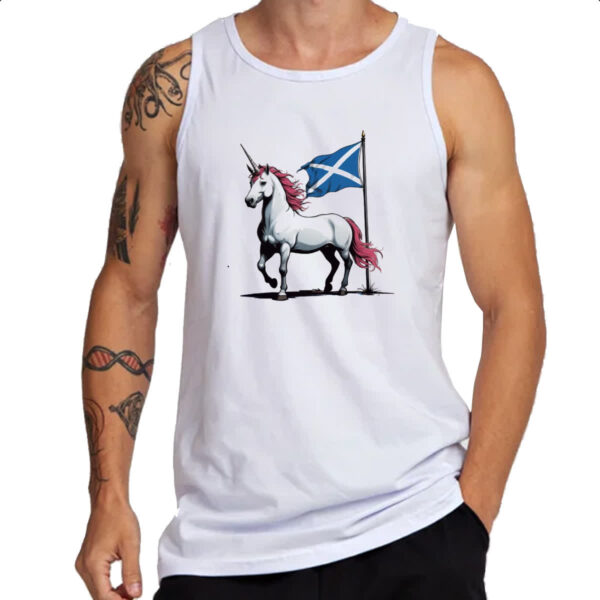 Camiseta Regata Unicornio bandeira Escocia - Imagem 3