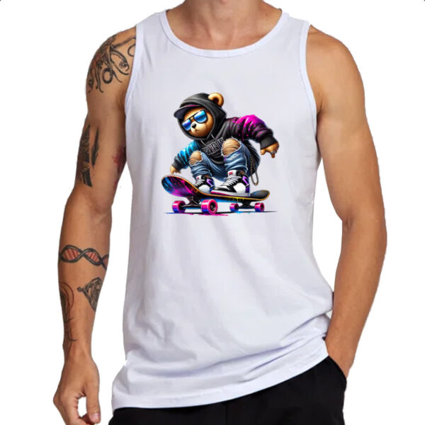 Camiseta Regata Urso skatista - Imagem 3