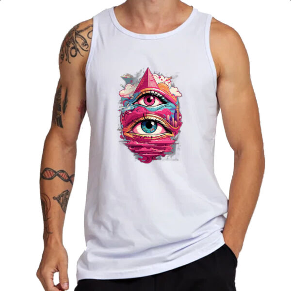 Camiseta Regata Olho de Horus no ceu Street Art - Imagem 3