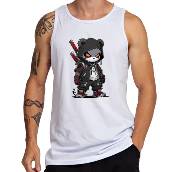 Camiseta Regata Panda chibi ninja - Imagem 3