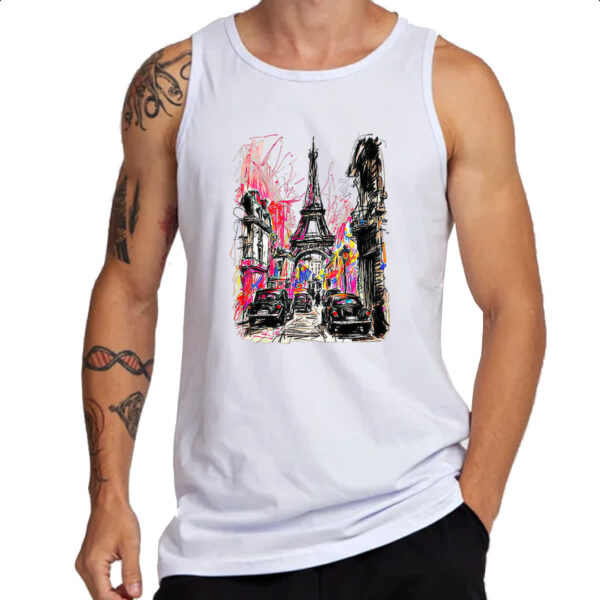 Camiseta Regata Paris street art - Imagem 3